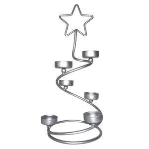Christmas Tree Alternative 6 Tea Light Candle Holder by International Silver Co